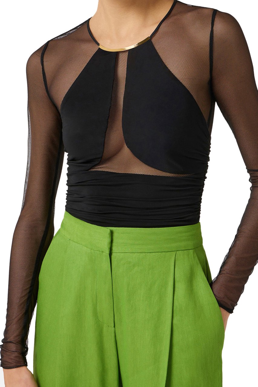 Elisabetta Franchi Top Black Zwart