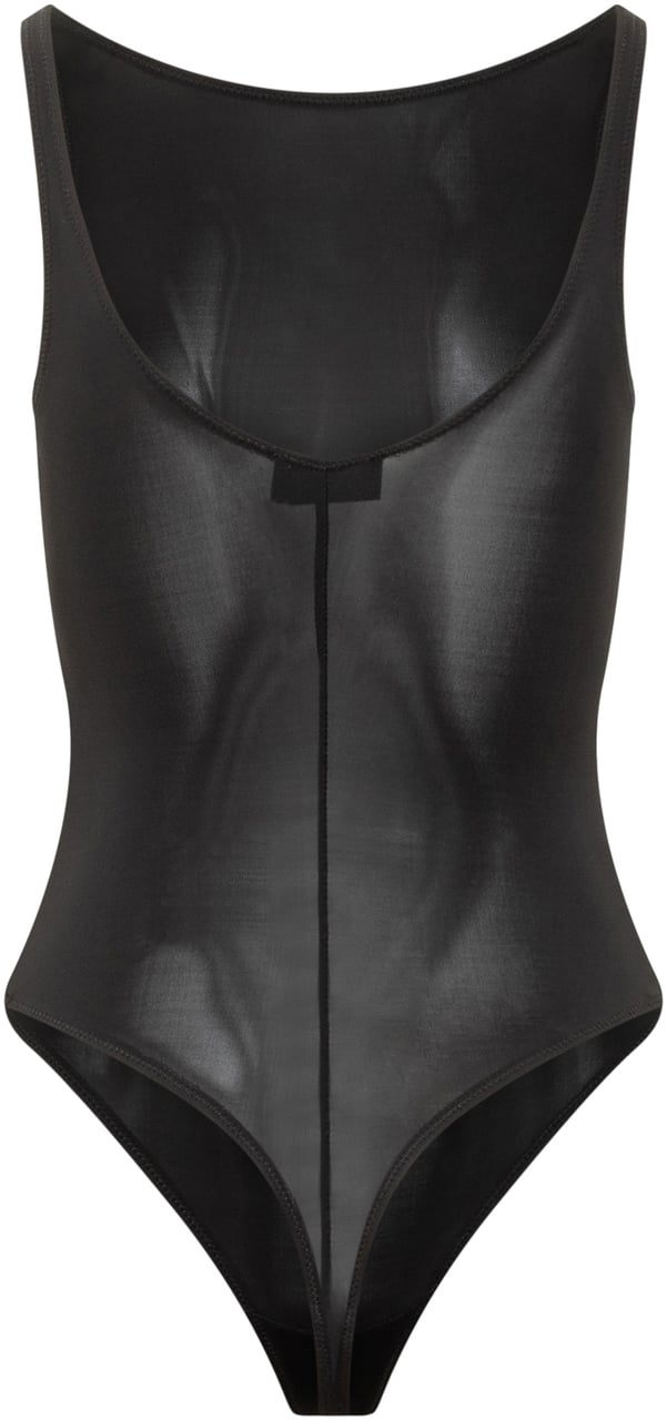 Elisabetta Franchi Body in Jersey con Dettagli Gioiello Zwart