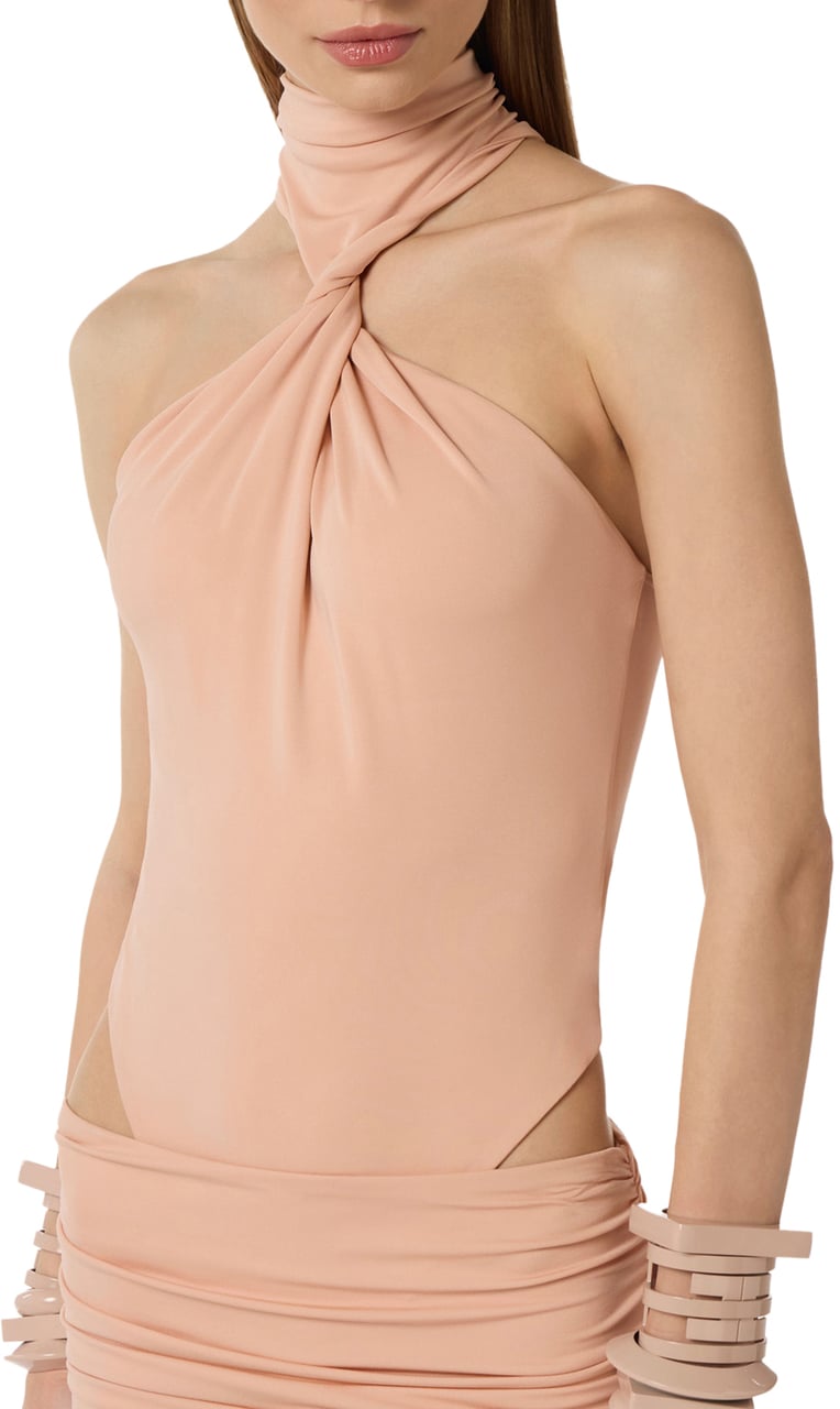 Elisabetta Franchi Top Nude Neutraal