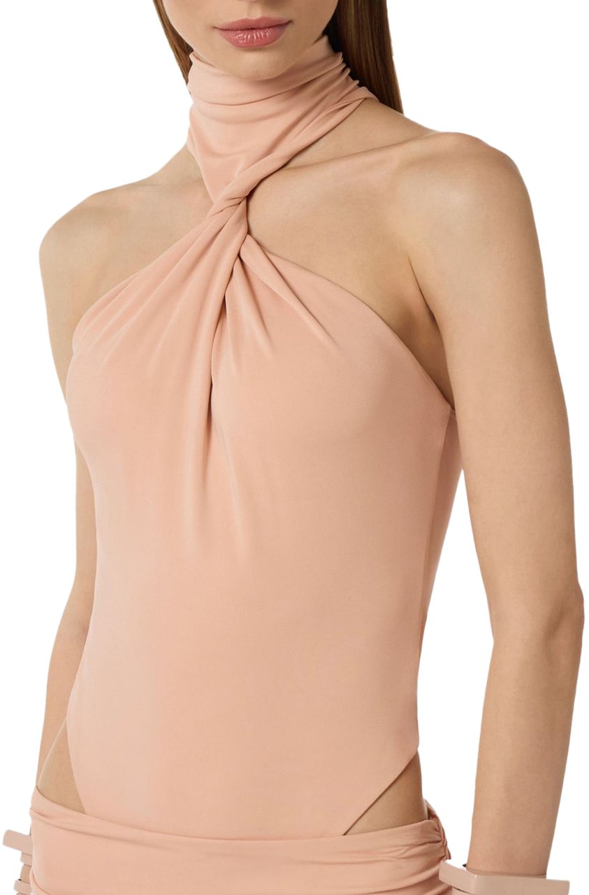 Elisabetta Franchi Top Nude Neutraal