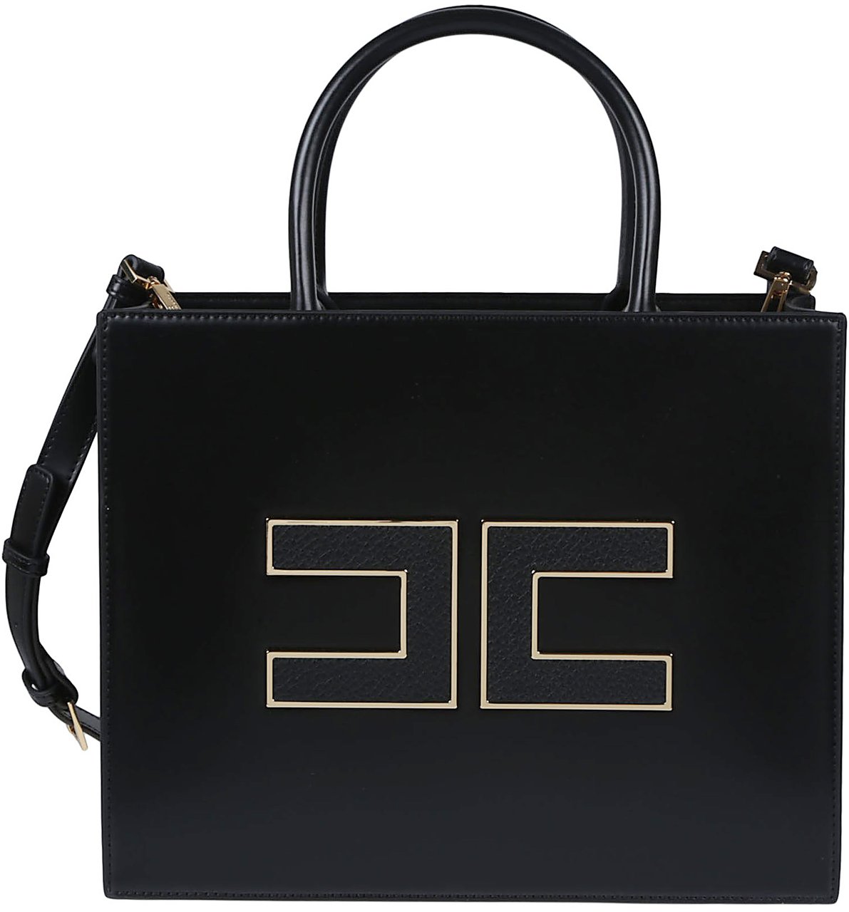 Elisabetta Franchi Large Tote Bag Black Zwart