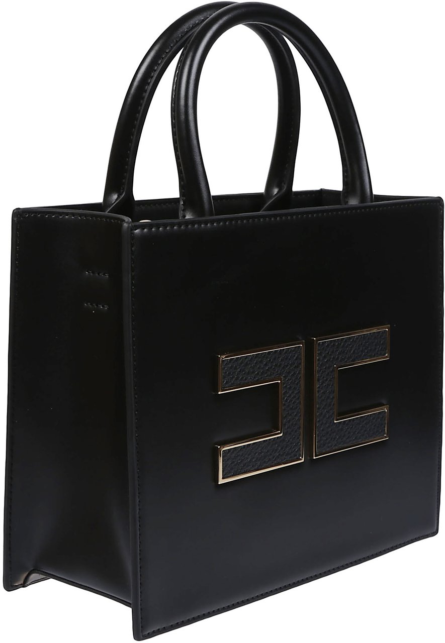 Elisabetta Franchi Small Logo Bag Black Zwart