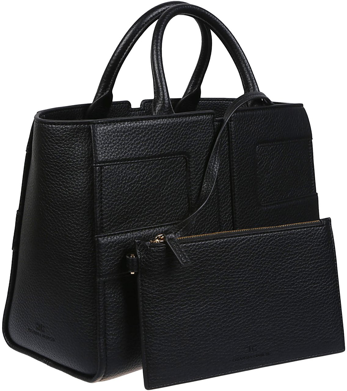 Elisabetta Franchi Medium Logo Bag Black Zwart