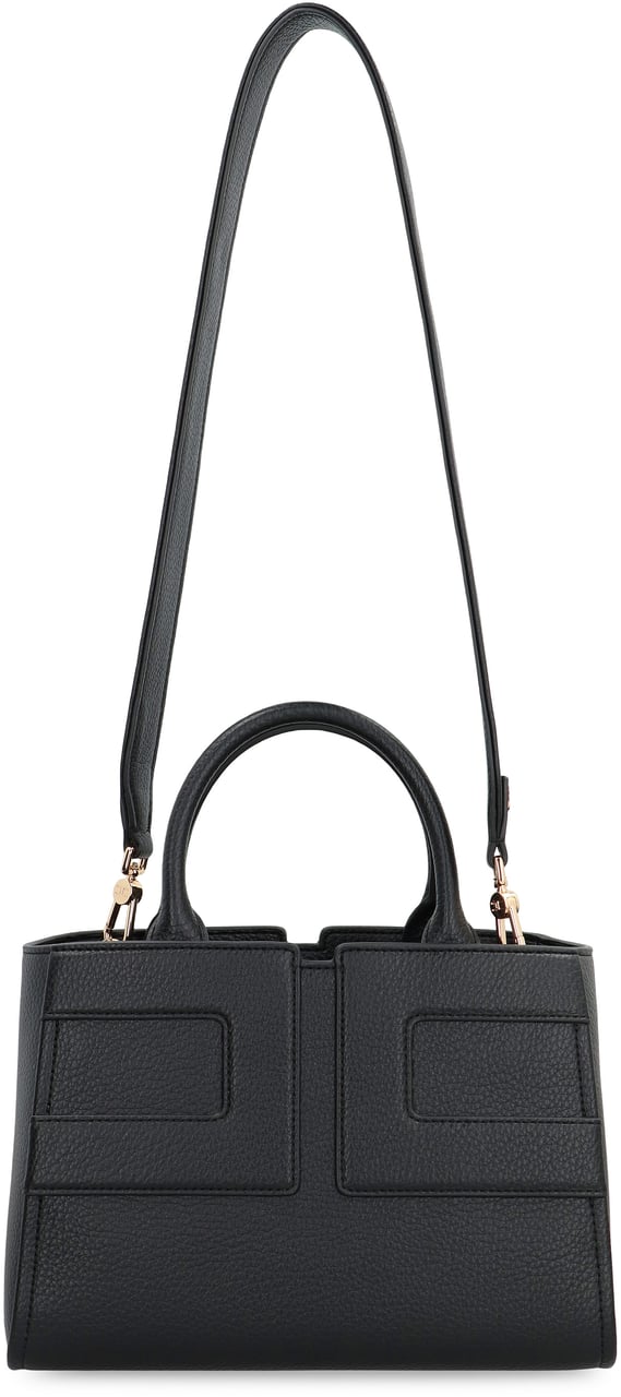 Elisabetta Franchi Medium tote bag with logo Zwart