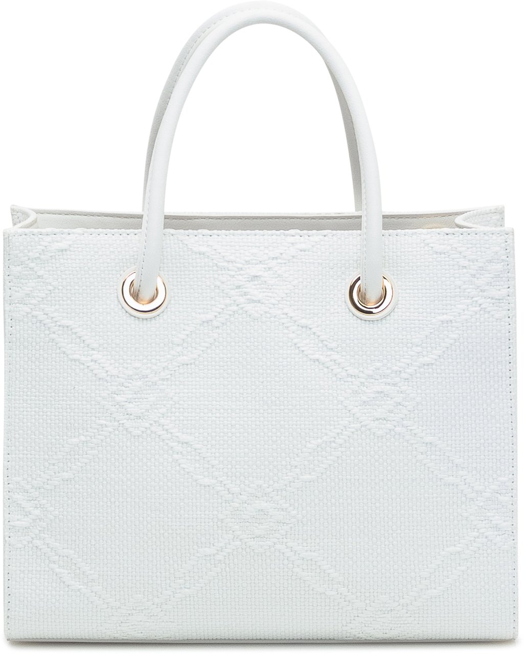 Elisabetta Franchi Tote in Rafia Jacquard Wit
