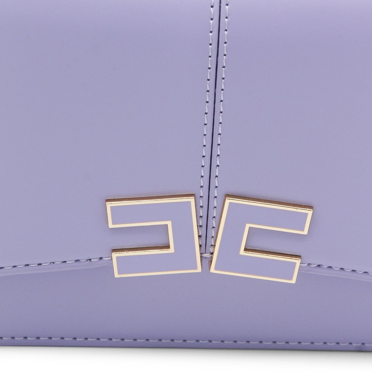 Elisabetta Franchi Structured Lilac Handbag Paars