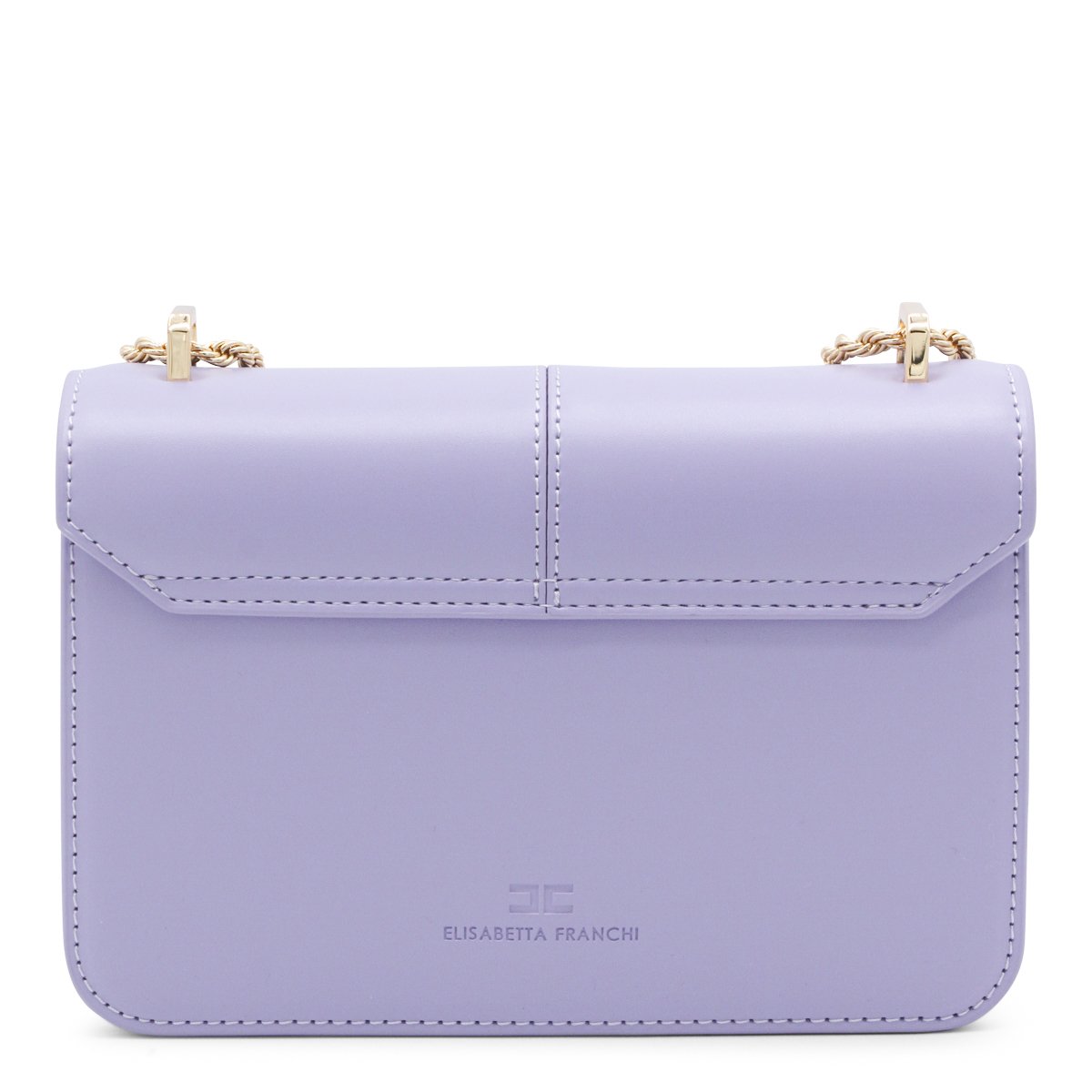Elisabetta Franchi Structured Lilac Handbag Paars