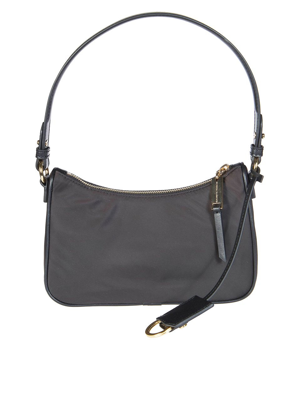 Elisabetta Franchi Smooth Matte Single Top Handle Handbag Grijs
