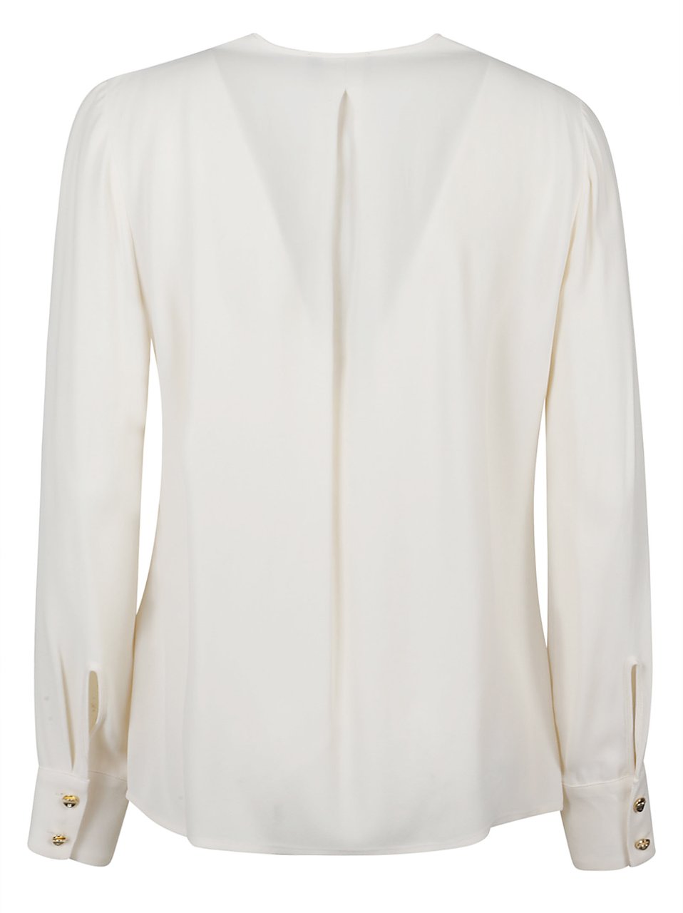 Elisabetta Franchi Long Sleeve Blouse White Wit
