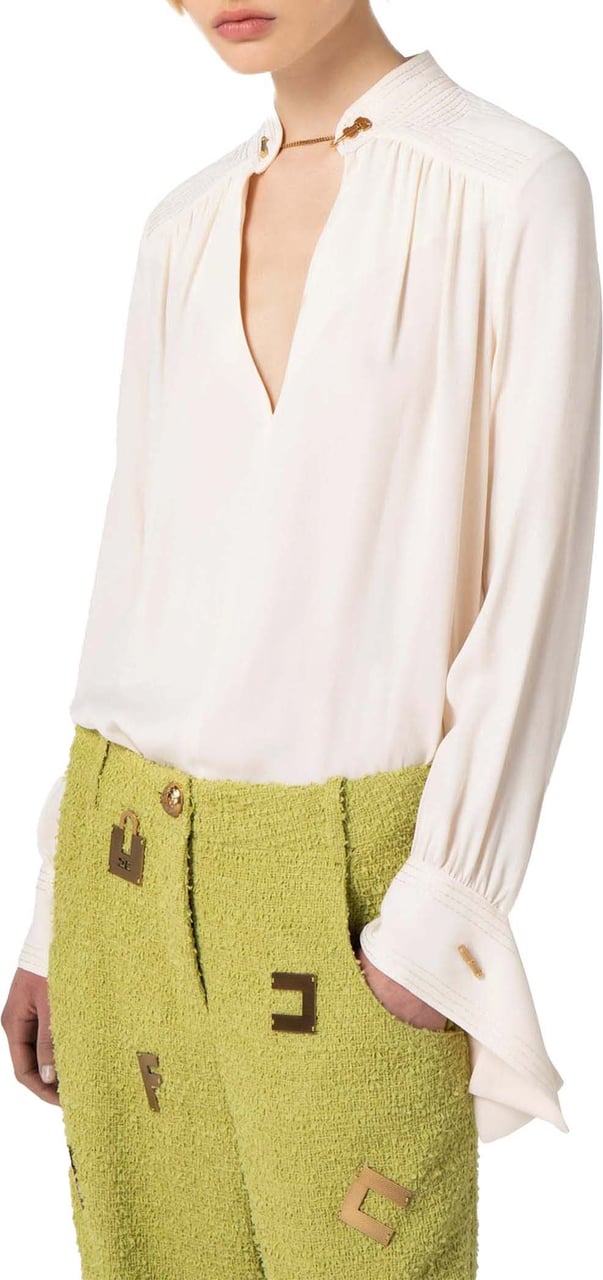 Elisabetta Franchi Elisabetta Franchi Blouses Ecru Ca03037e2 Wit