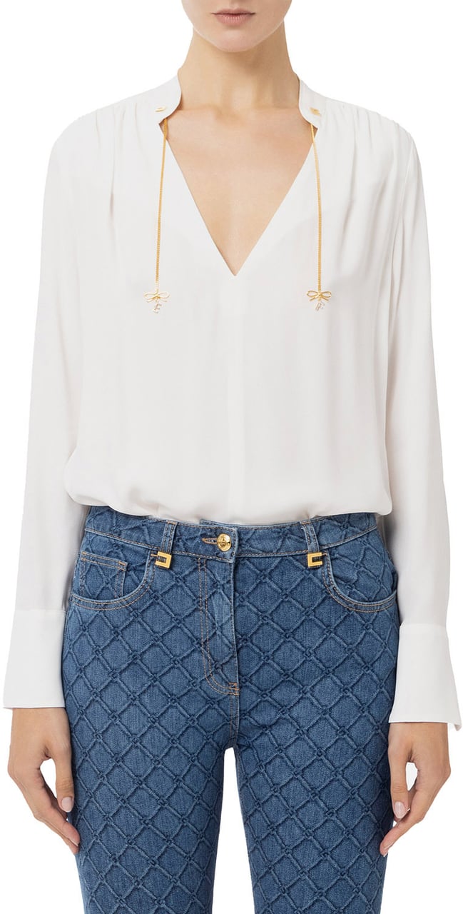 Elisabetta Franchi Shirts Ivory Wit