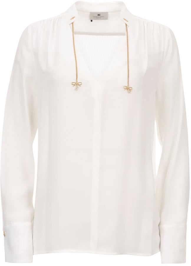 Elisabetta Franchi Shirts Ivory Wit