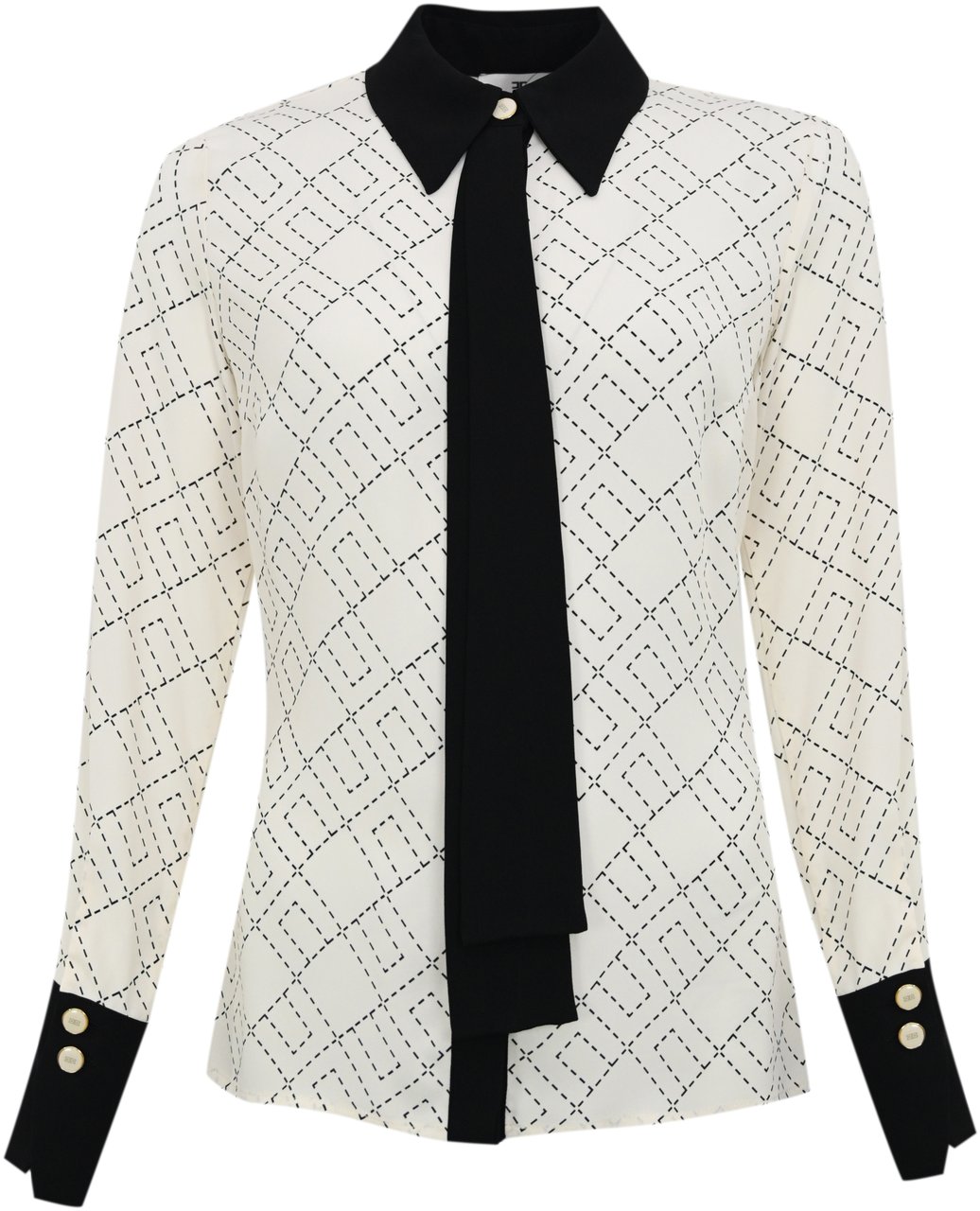 Elisabetta Franchi Shirts Milknero Wit