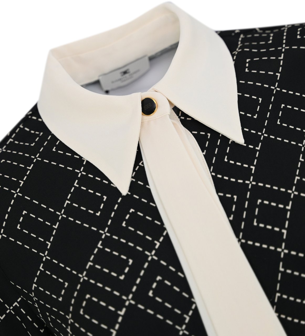 Elisabetta Franchi Shirts Neromilk Wit