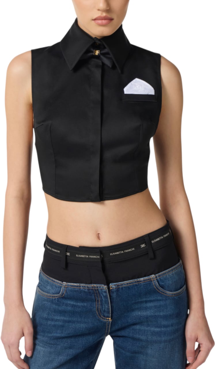Elisabetta Franchi Shirts Black Zwart