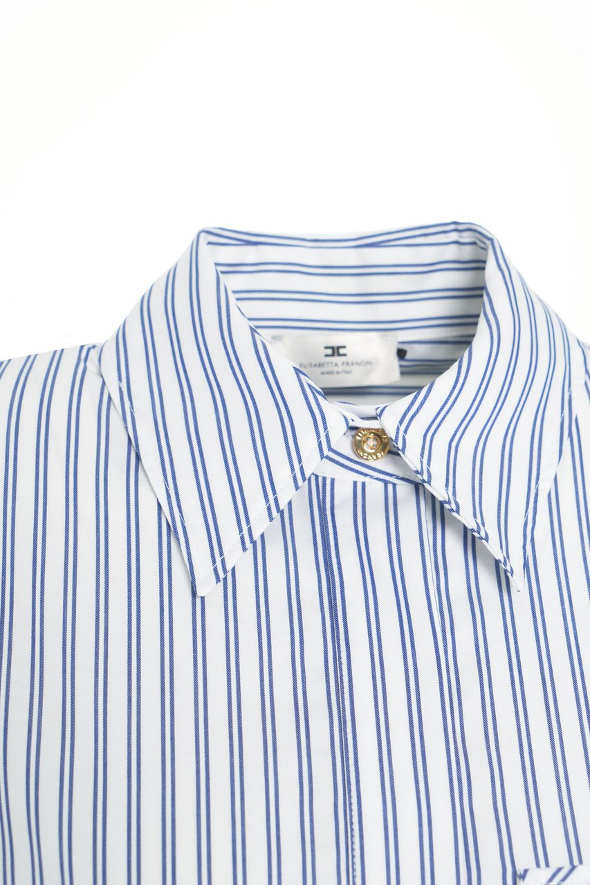 Elisabetta Franchi Camicia a righe con logo Wit