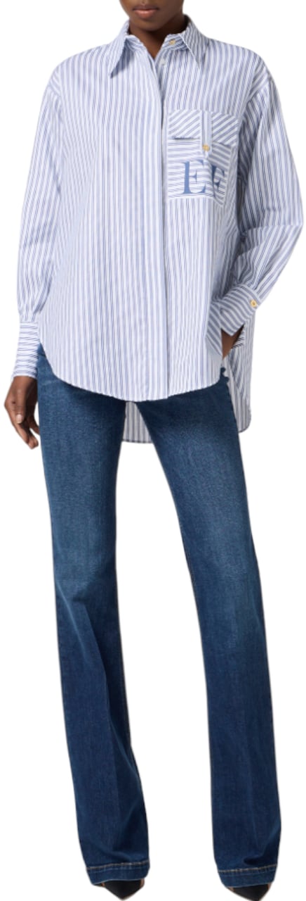 Elisabetta Franchi Shirts Biancooxford Divers