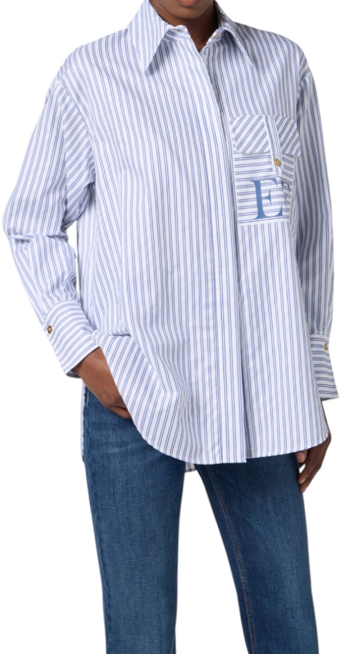 Elisabetta Franchi Shirts Biancooxford Divers