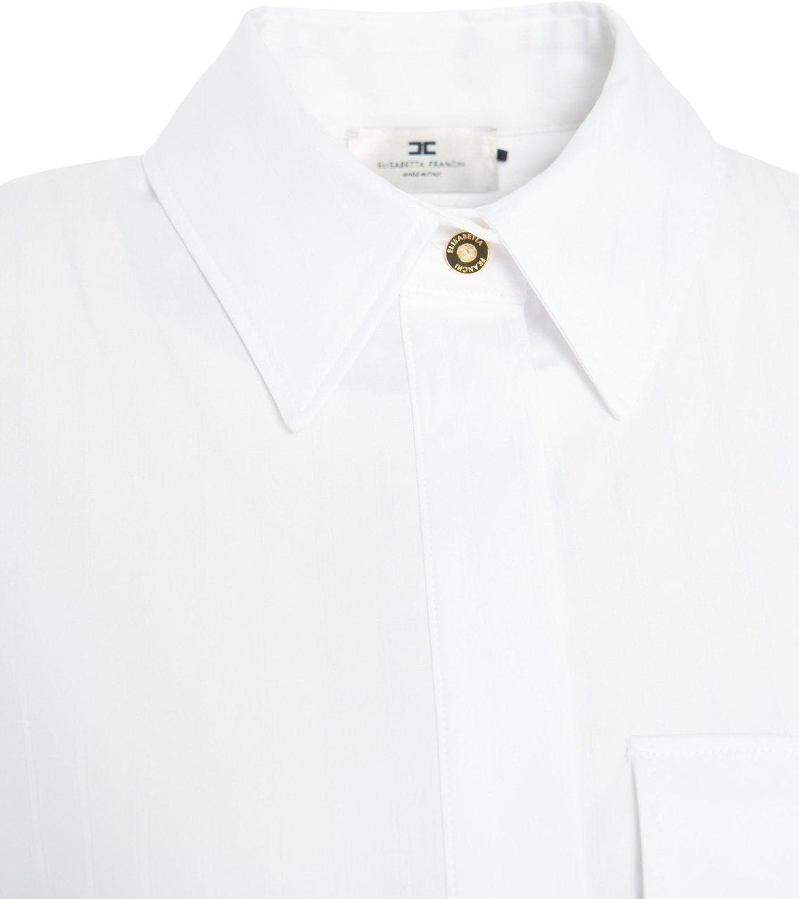 Elisabetta Franchi Oversize blouse with logo Wit