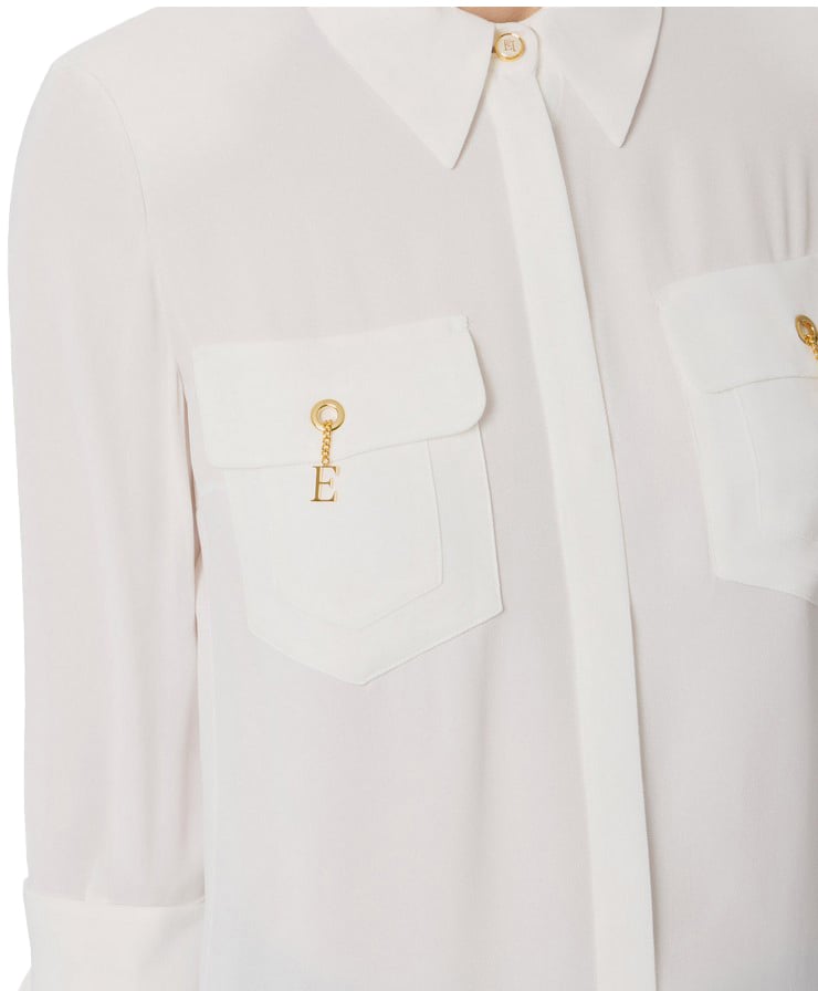 Elisabetta Franchi Shirts Cyan Cyaan
