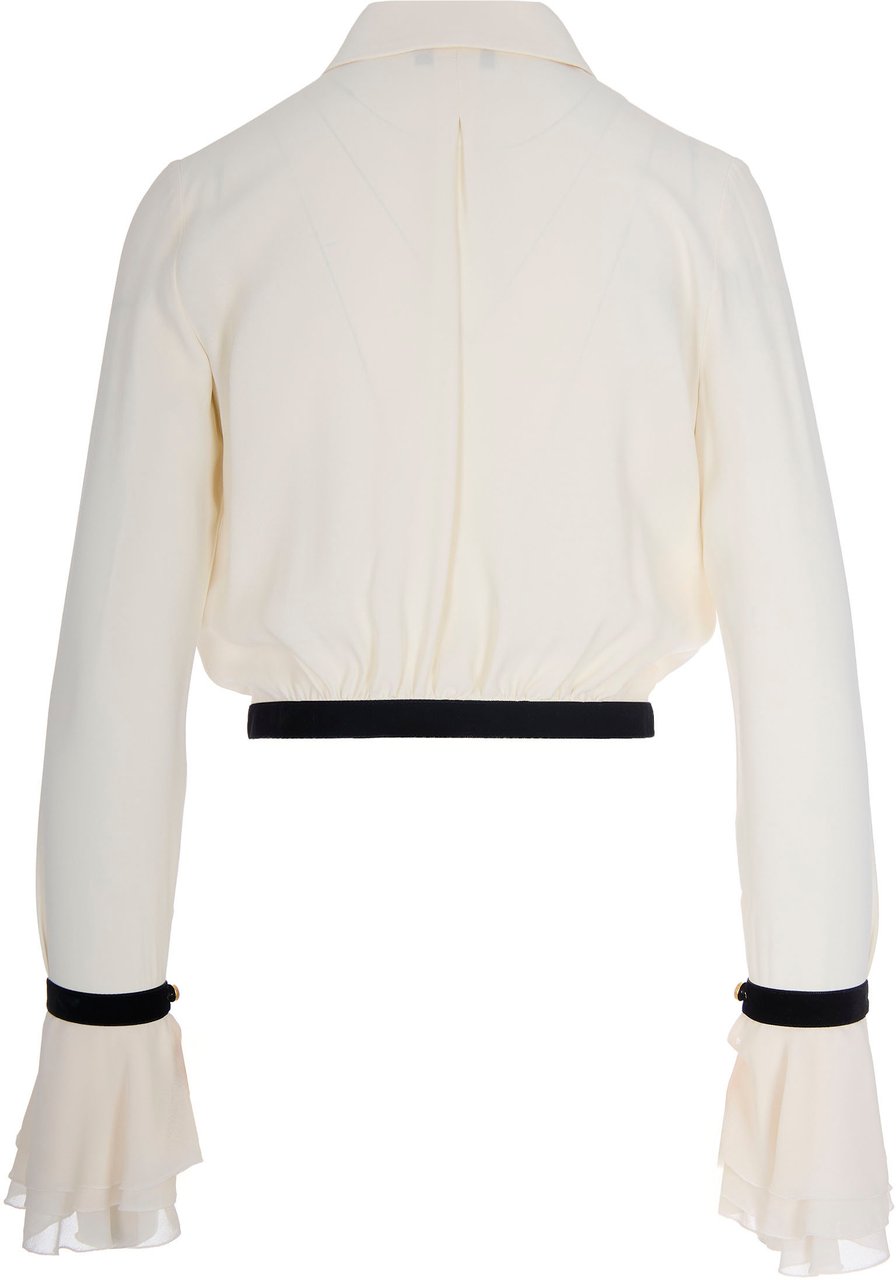 Elisabetta Franchi Shirts Milknero Wit