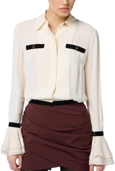 Elisabetta Franchi Shirts Lattenero Zwart