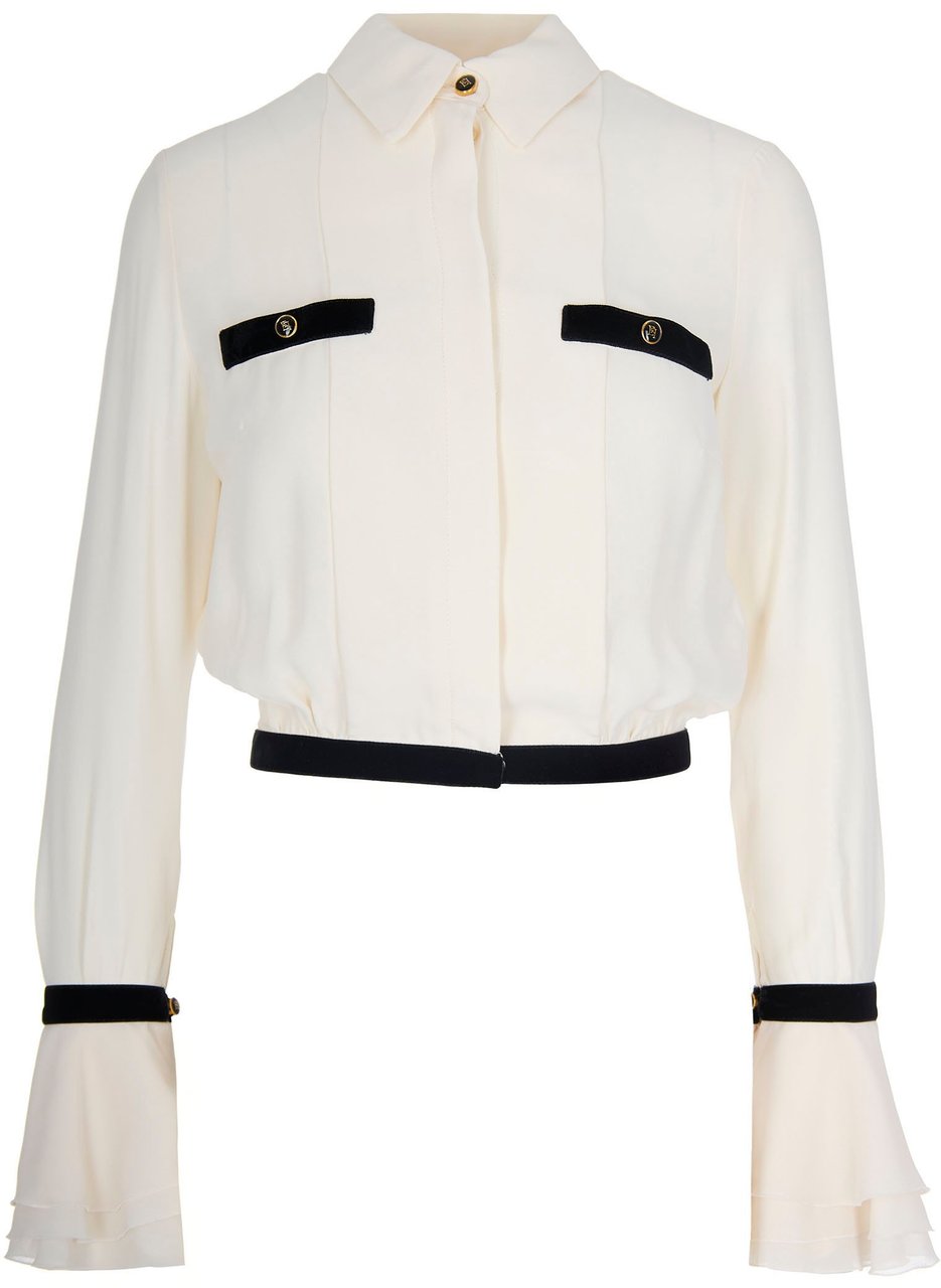 Elisabetta Franchi Shirts Milknero Wit