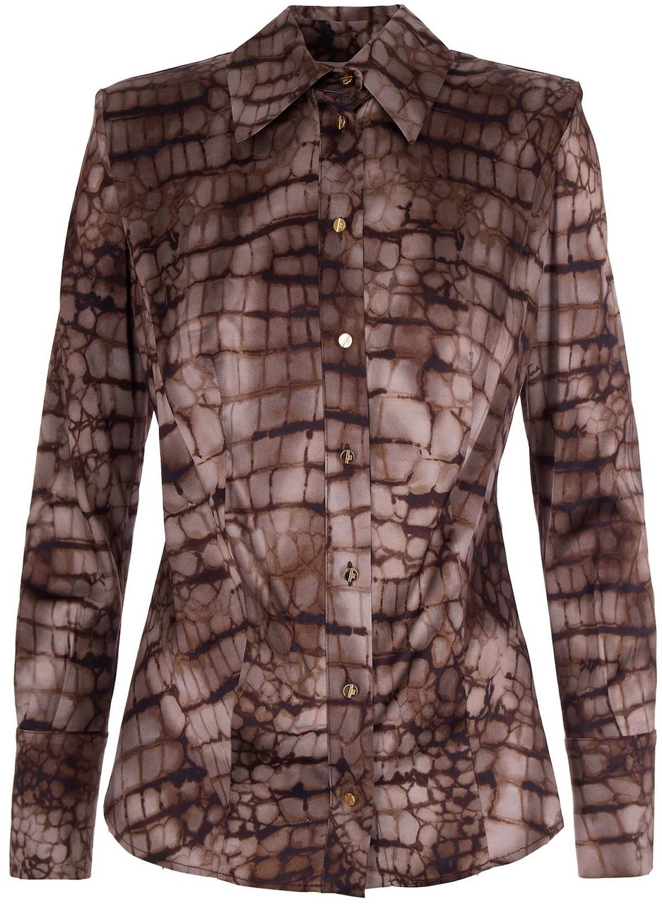 Elisabetta Franchi Shirts Brown Bruin