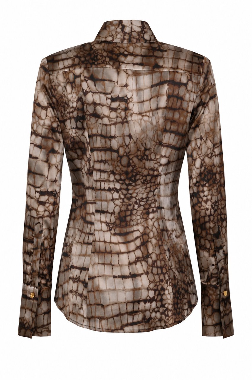 Elisabetta Franchi Shirts Cacao Taupe