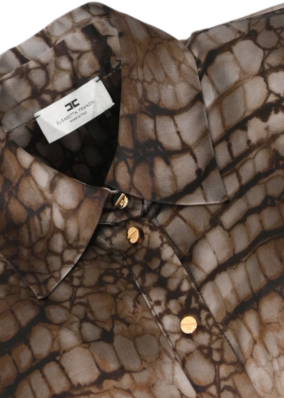 Elisabetta Franchi Shirts Cacao Taupe