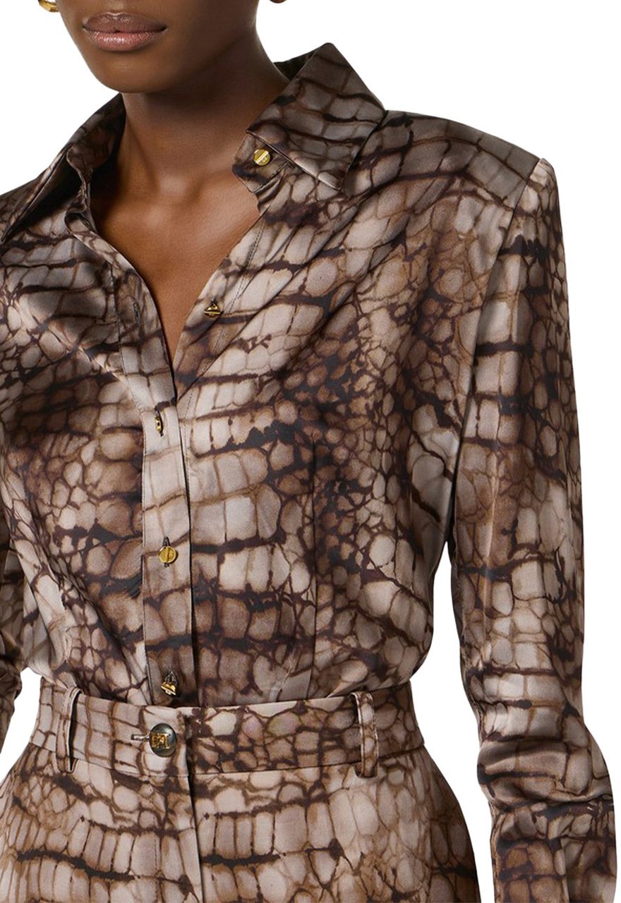 Elisabetta Franchi Shirts Brown Bruin