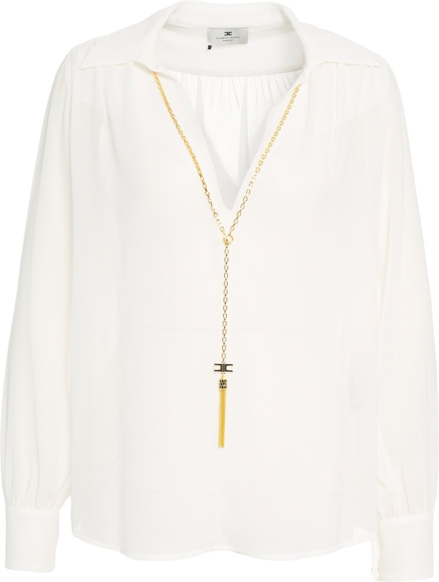 Elisabetta Franchi Blouse with chain detail Wit