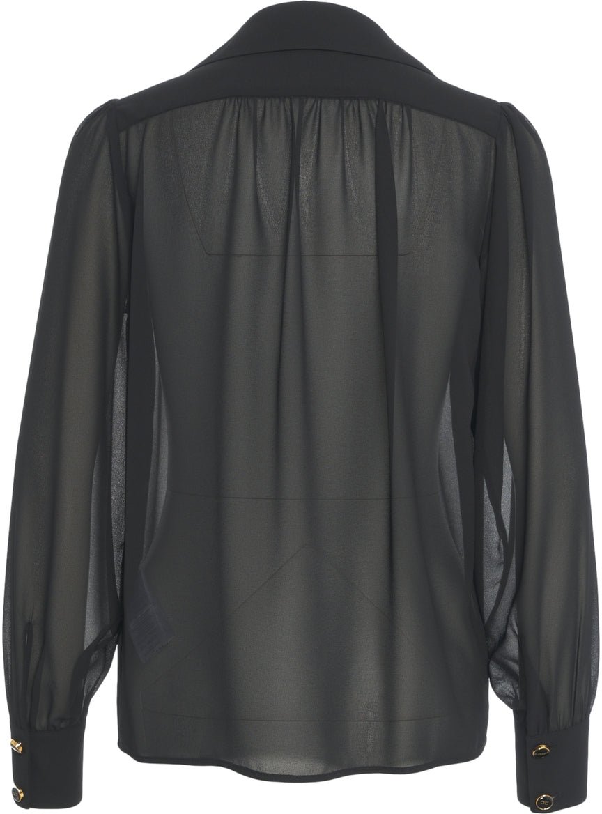 Elisabetta Franchi Blouse with chain detail Zwart