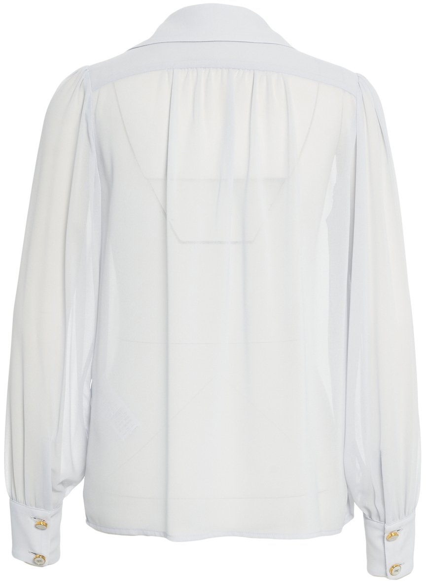Elisabetta Franchi Blusa con dettaglio catena Blauw