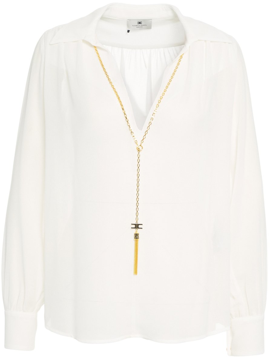 Elisabetta Franchi Blusa con dettaglio catena Wit