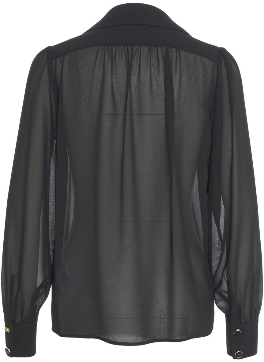 Elisabetta Franchi Blusa con dettaglio catena Zwart