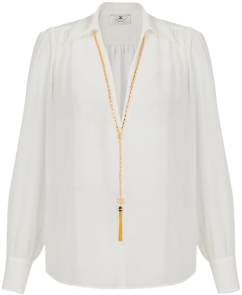 Elisabetta Franchi Shirts Ivory Wit