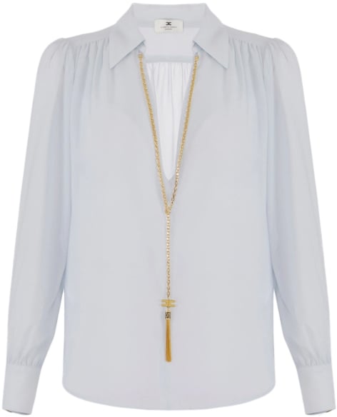Elisabetta Franchi Shirts Clear Blue Blauw