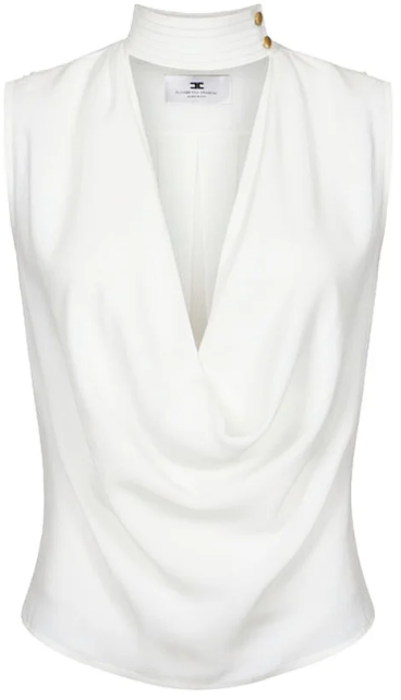 Elisabetta Franchi Top Ivory Wit