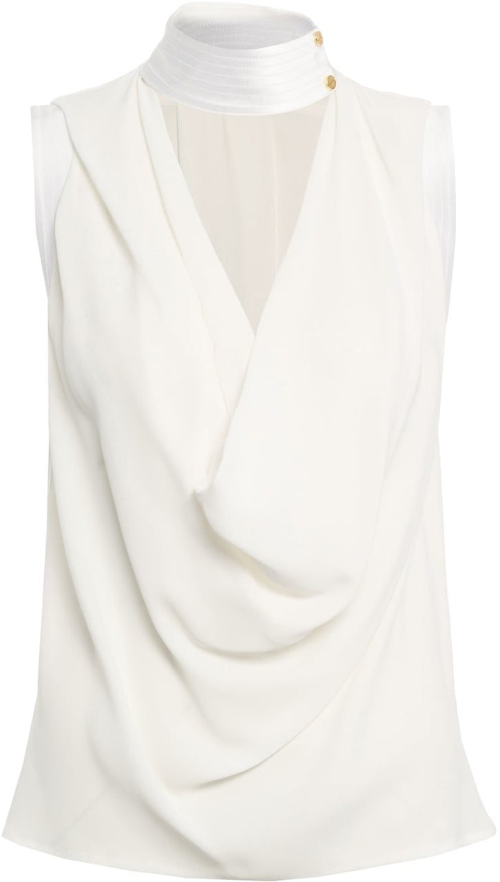 Elisabetta Franchi Top with cowl neck Wit