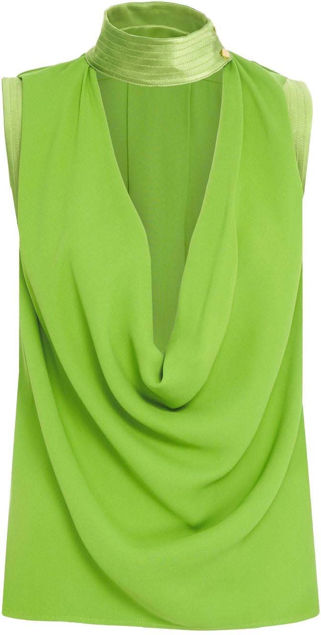 Elisabetta Franchi Top with cowl neck Groen