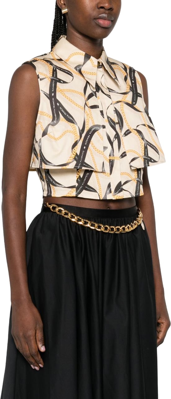 Elisabetta Franchi Shirts Beige Wit