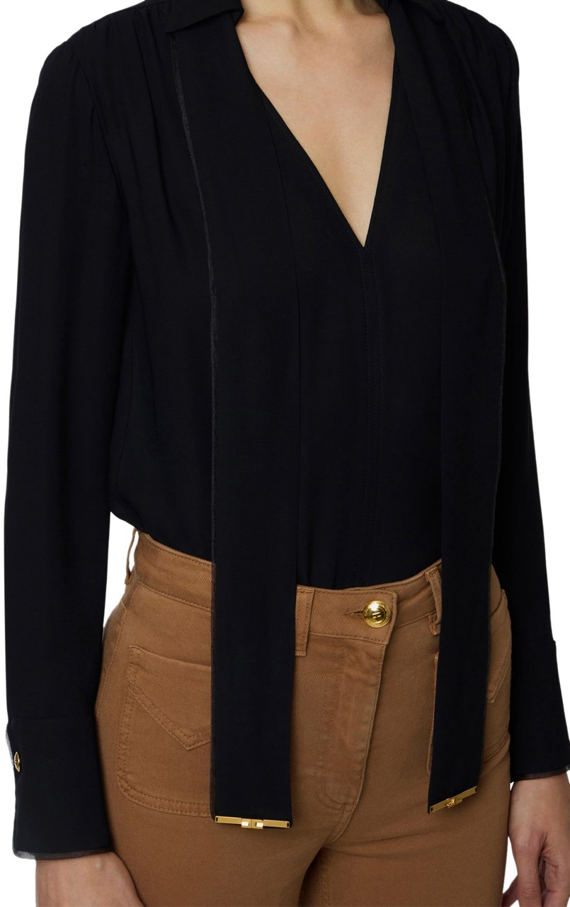 Elisabetta Franchi Shirts Black Zwart