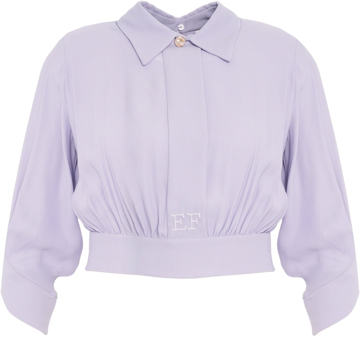 Elisabetta Franchi Blouse with logo detail Paars