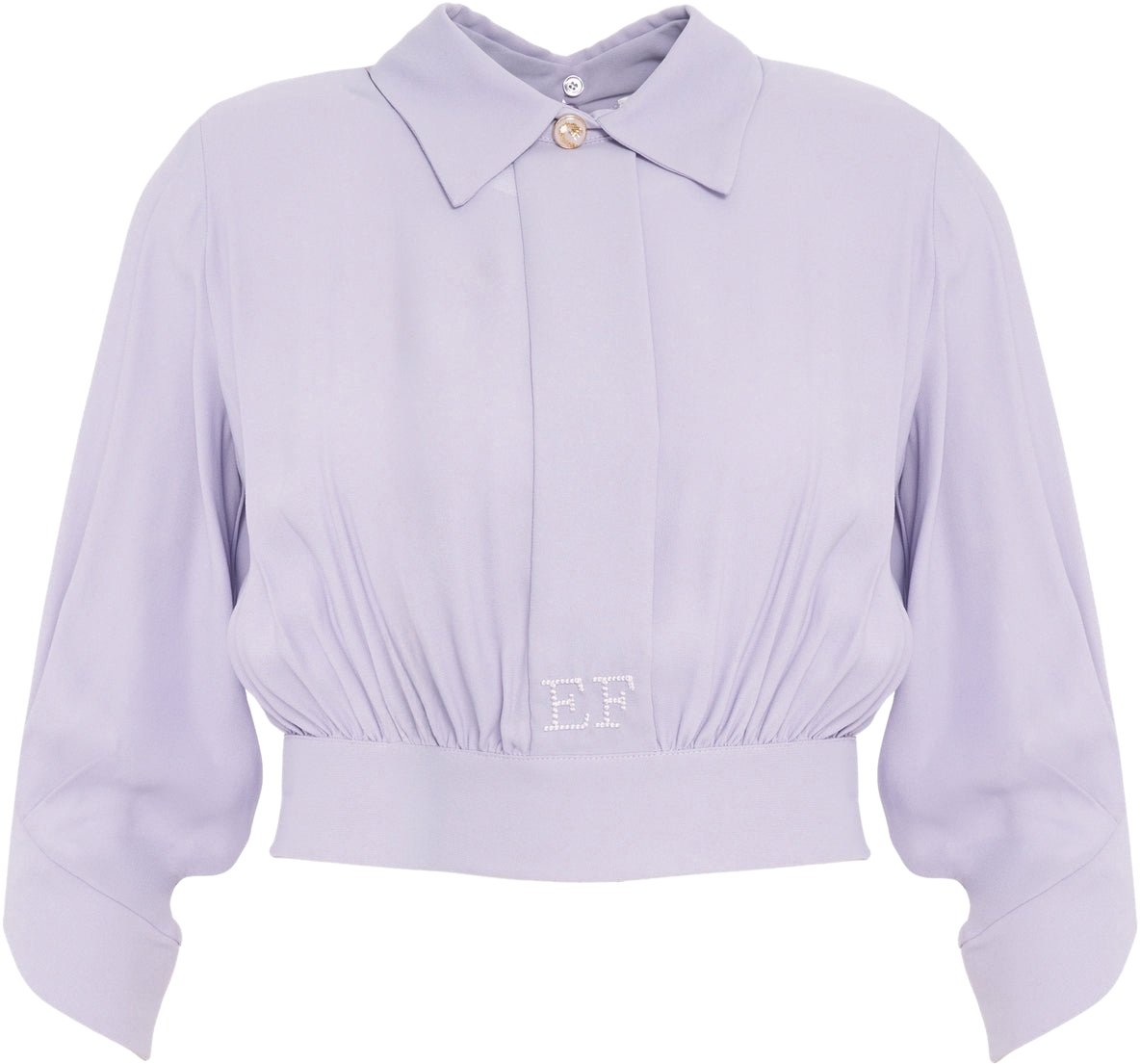 Elisabetta Franchi Blouse with logo detail Paars