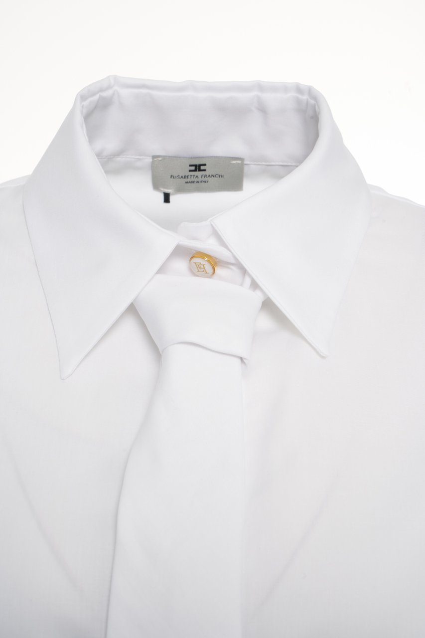 Elisabetta Franchi Shirt with tie detail Wit