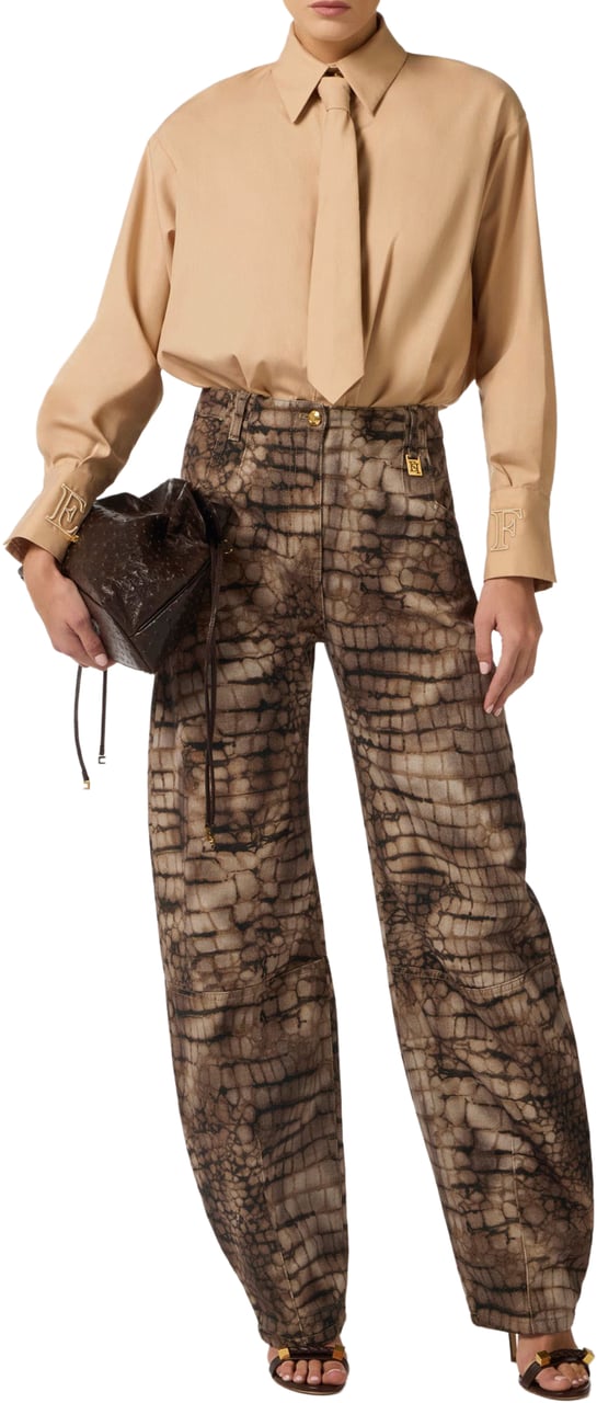 Elisabetta Franchi Elisabetta Franchi Women's Blouse Blouses Camel Ca15261e2 Beige