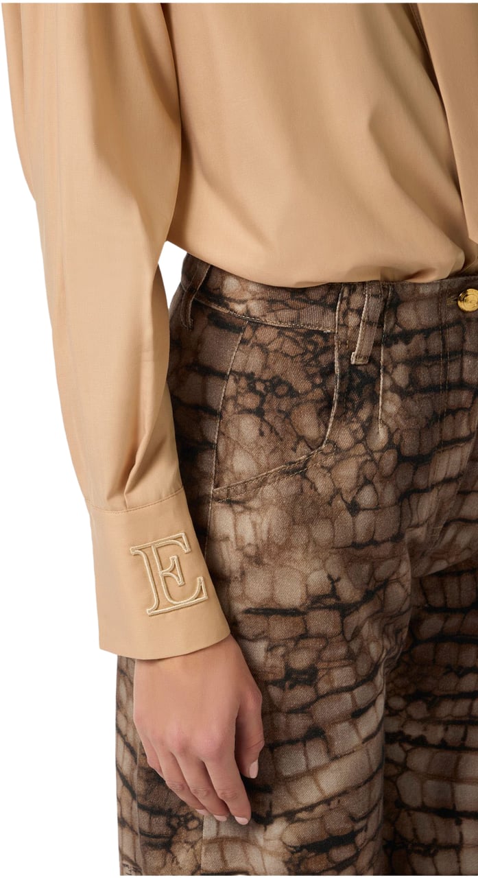 Elisabetta Franchi Elisabetta Franchi Women's Blouse Blouses Camel Ca15261e2 Beige