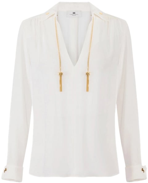 Elisabetta Franchi Shirts Ivory Wit