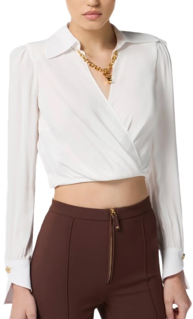 Elisabetta Franchi Shirts Ivory Wit